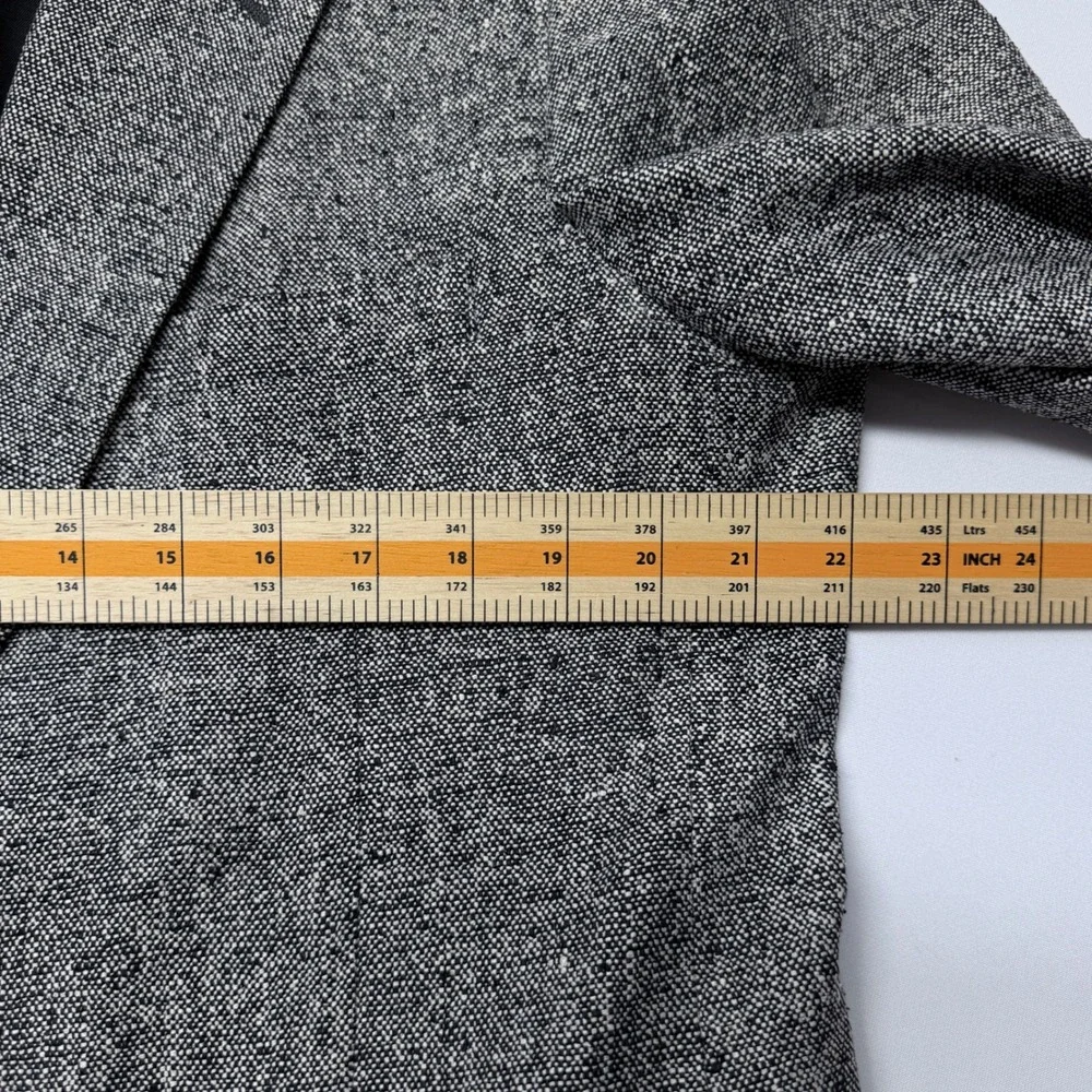Vintage Kuppenheimer Mens Grey Tweed Blazer Sport Coat Made in USA 44R